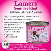 Lamers Sensitive Rind, Herz, Leber mit Naturreis 200g