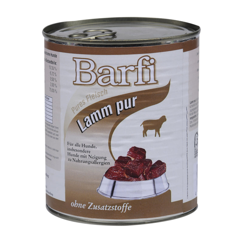 Barfi Lamm BARF Nassfutter Dose für Hunde kaufen – Lamers  Futtermittelhandlung