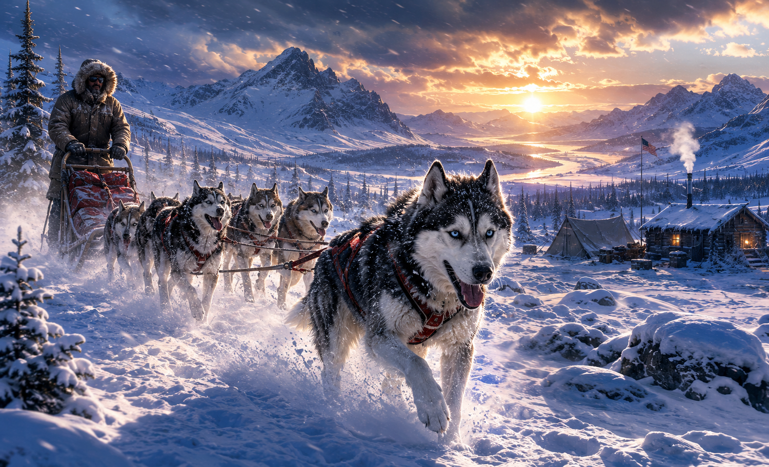 Husky als Schlitztenhund
