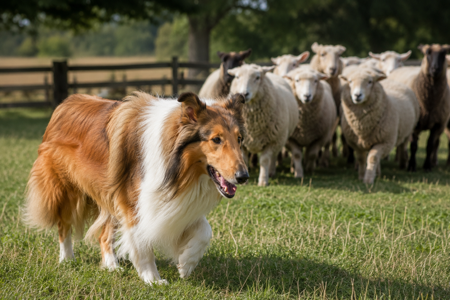 Lessie als Hütehund