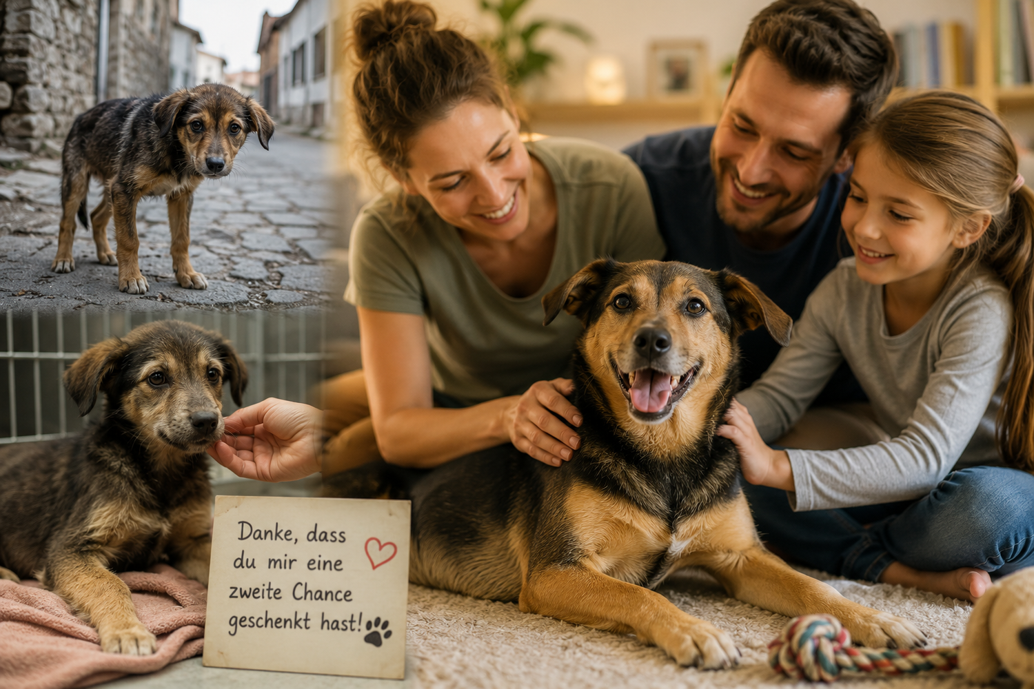 Straßenhund zum Familienhund