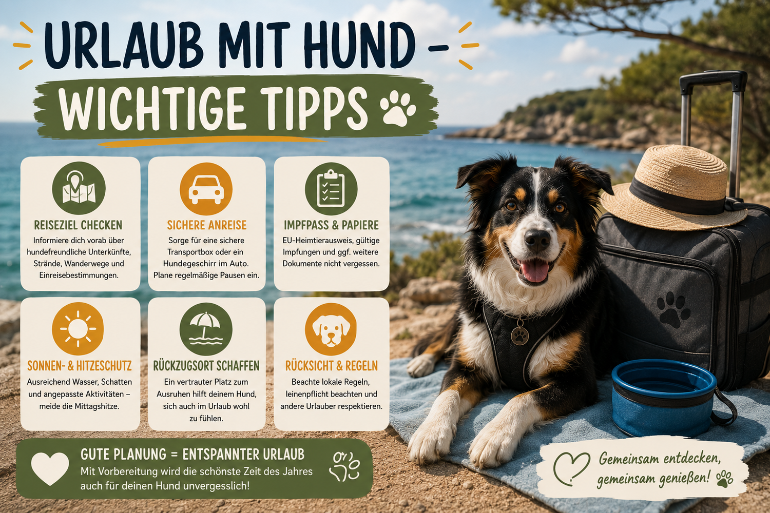 Urlaub mit Hund – wichtige Tipps