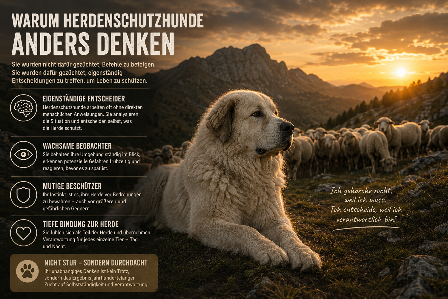 Warum Herdenschutzhunde anders denken