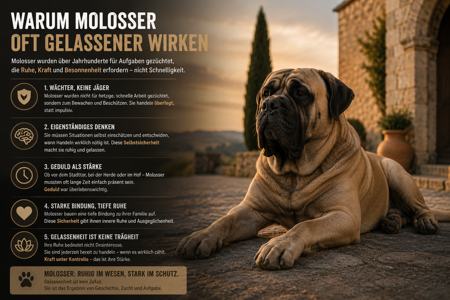 Warum Molosser oft gelassener wirken