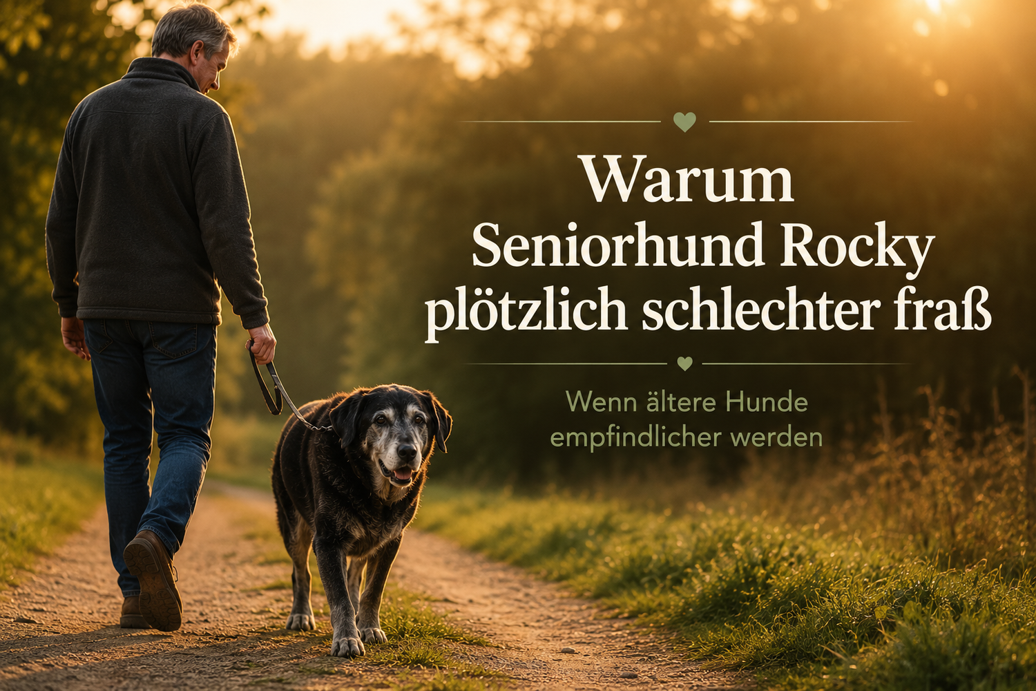 Senior Hund schlechter Fresser