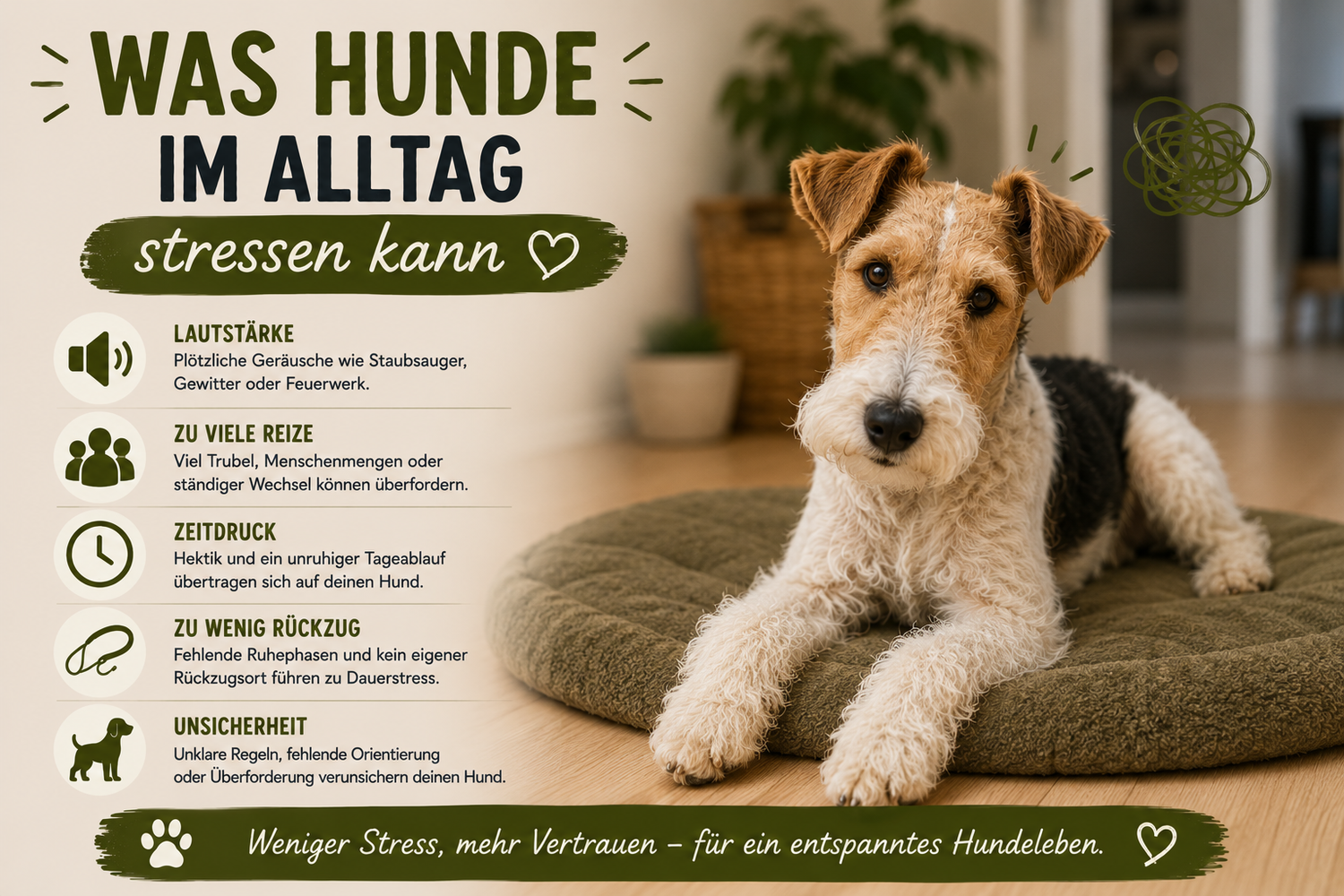 Was Hunde im Alltag stressen kann