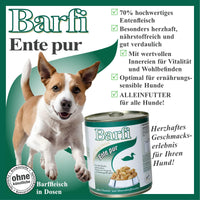 Barfi Ente Barffleisch in Dosen