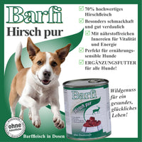 Barfi Hirsch Barffleisch in Dosen