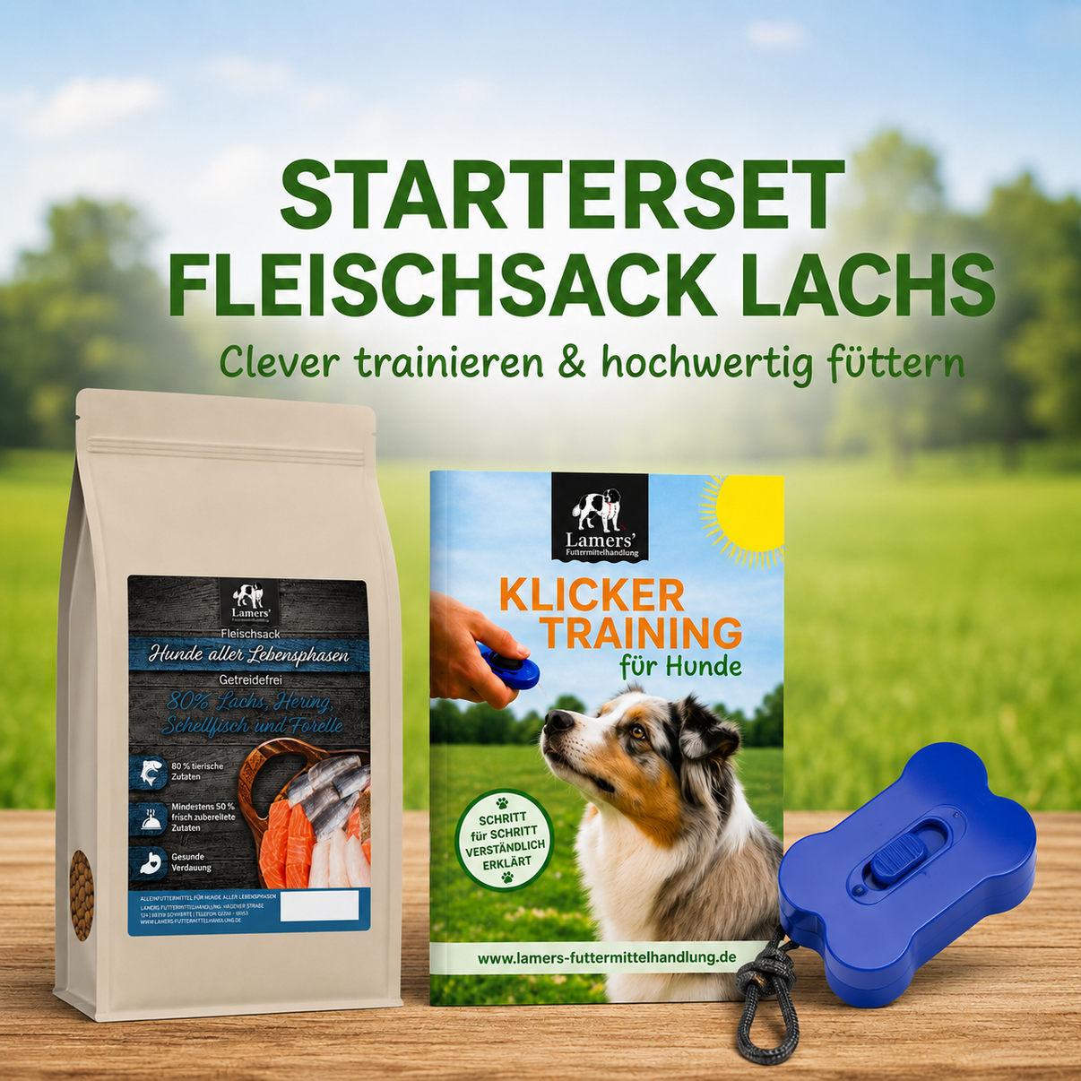 Klicker Trainings Set Lamers Fleischsack Lachs
