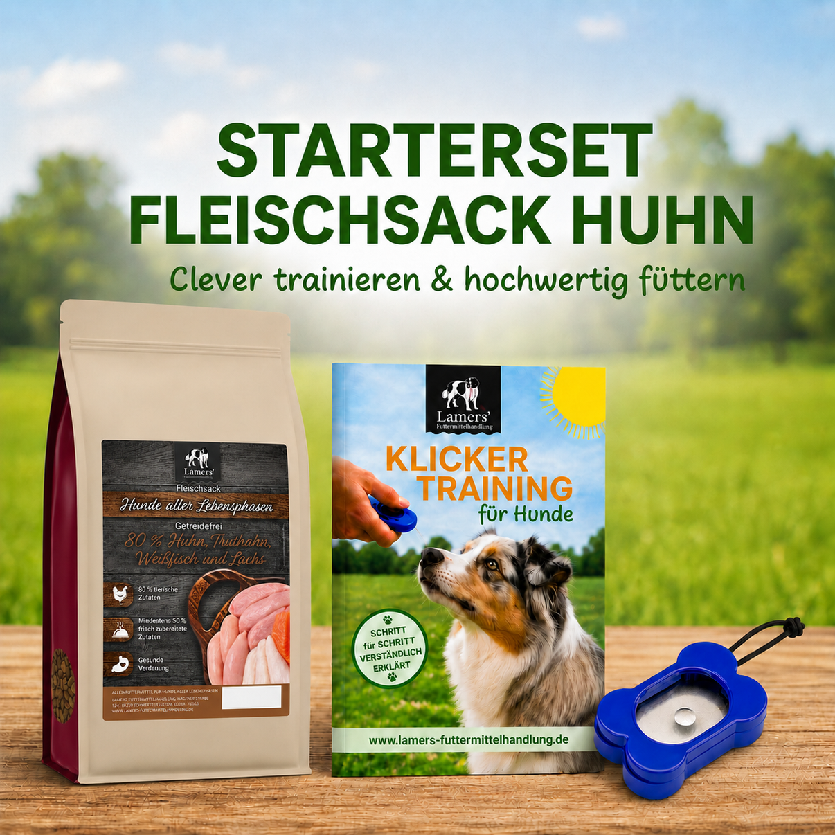 Klicker Trainings Set  Lamers Fleischsack Huhn