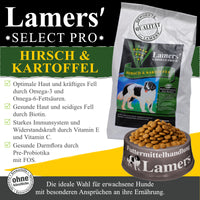 Lamers Select Pro Hirsch und Kartoffel (getreidefrei) Trockenfutter