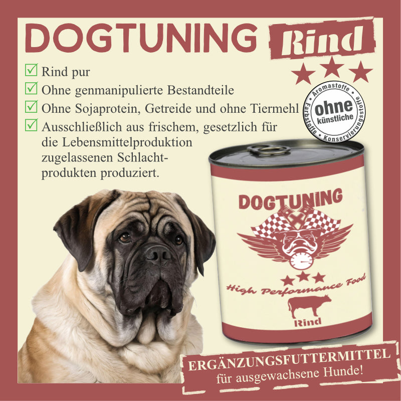 Hundenassfutter mit Rindfleisch und natürlichen Zutaten getreidefrei