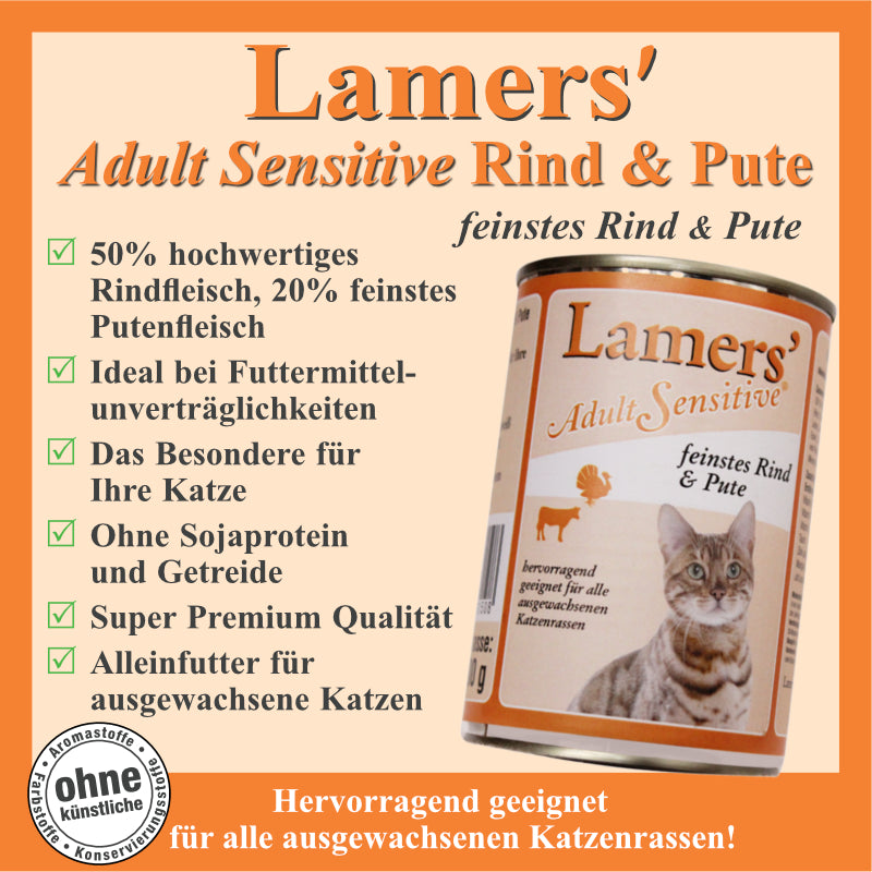 Katzen Nassfutter mit Rindfleisch und Pute getreidefrei