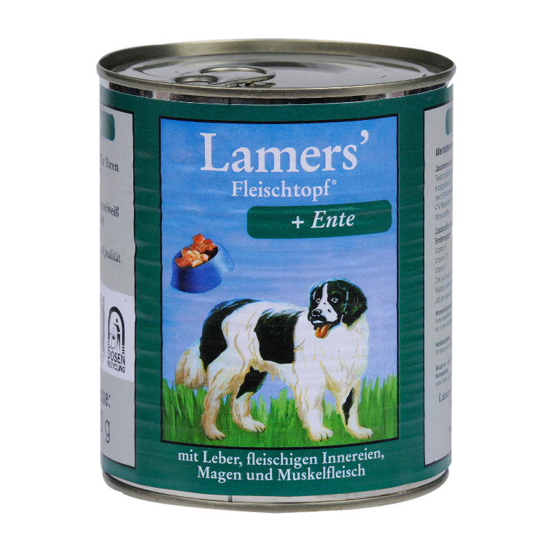 Lamers Fleischtopf Ente Hundenassfutter Dose hochwertiges Alleinfutter