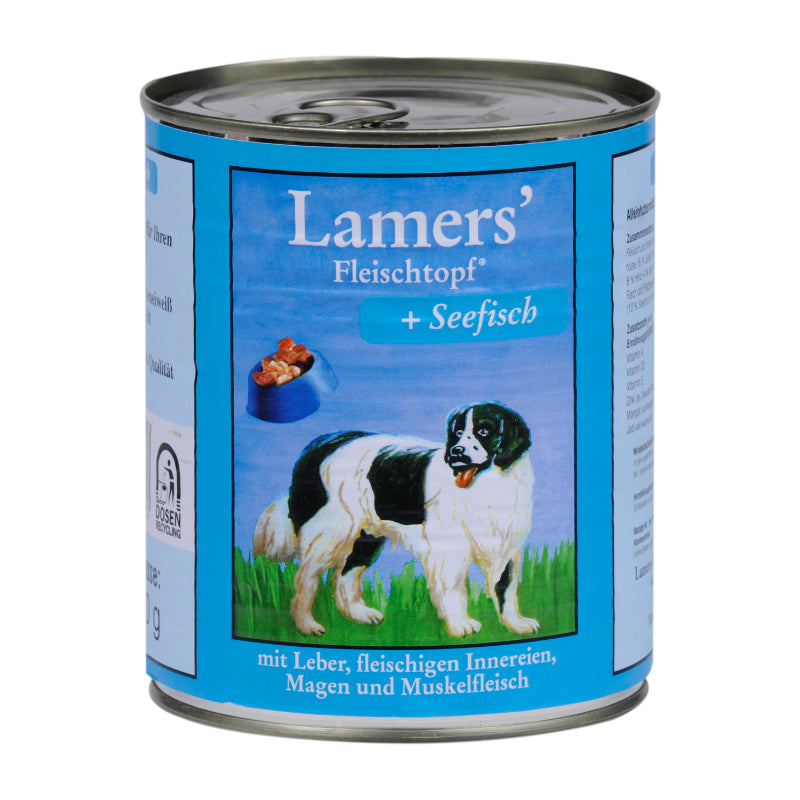 Lamers Fleischtopf Seefisch Hundenassfutter Dose hochwertiges Alleinfutter