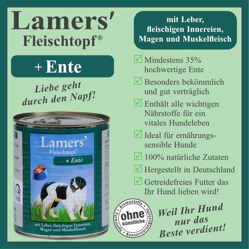 Hundenassfutter mit Entenfleisch Innereien Herz und Muskelfleisch für Hunde