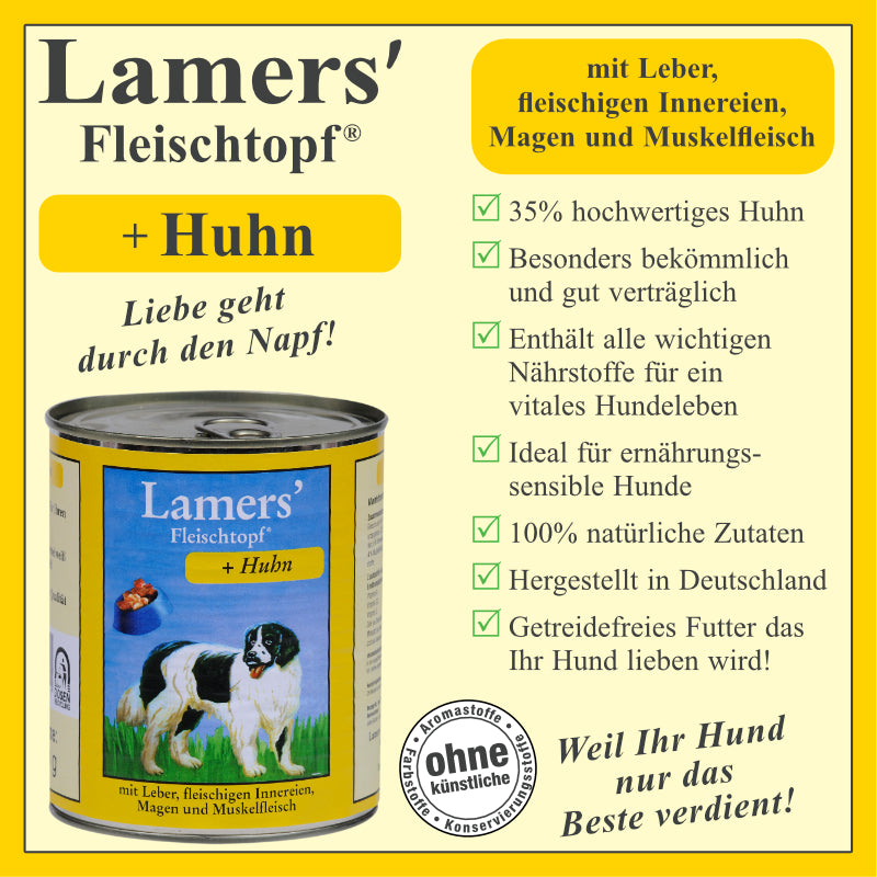 Hundenassfutter mit Hühnerfleisch Innereien Herz und Muskelfleisch für Hunde