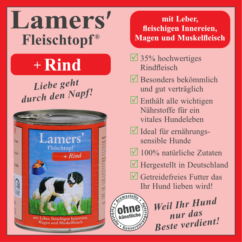 Hundenassfutter mit Rindfleisch Innereien Herz und Muskelfleisch für Hunde