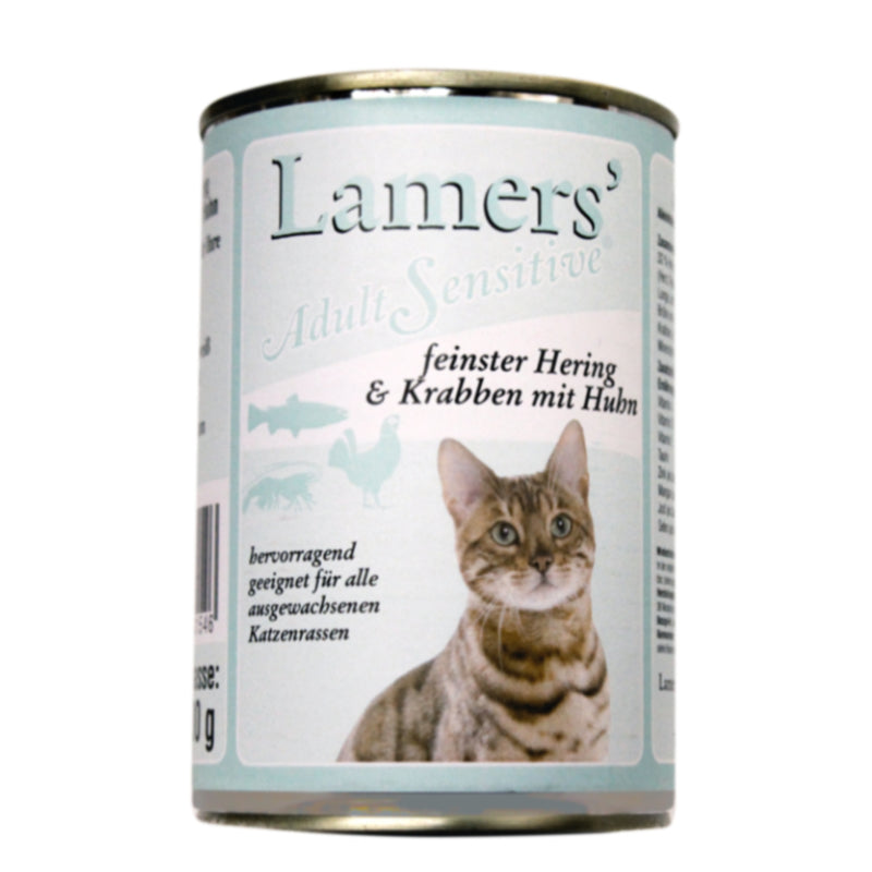 Lamers Adult Sensitive Hering Krabben Huhn Katzen Nassfutter Dos