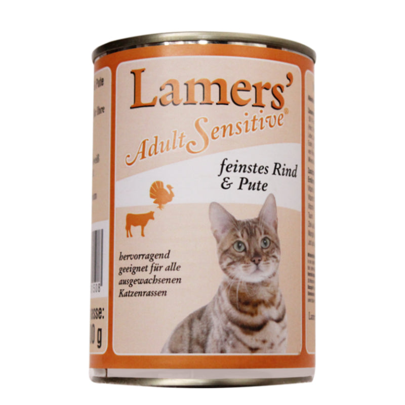 Lamers Adult Sensitive Rind Pute Katzen Nassfutter Dose getreidefrei