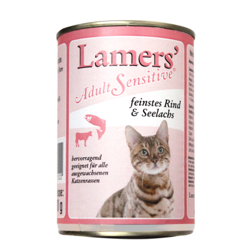 Lamers Adult Sensitive Rind Seelachs Katzen Nassfutter Dose getreidefrei