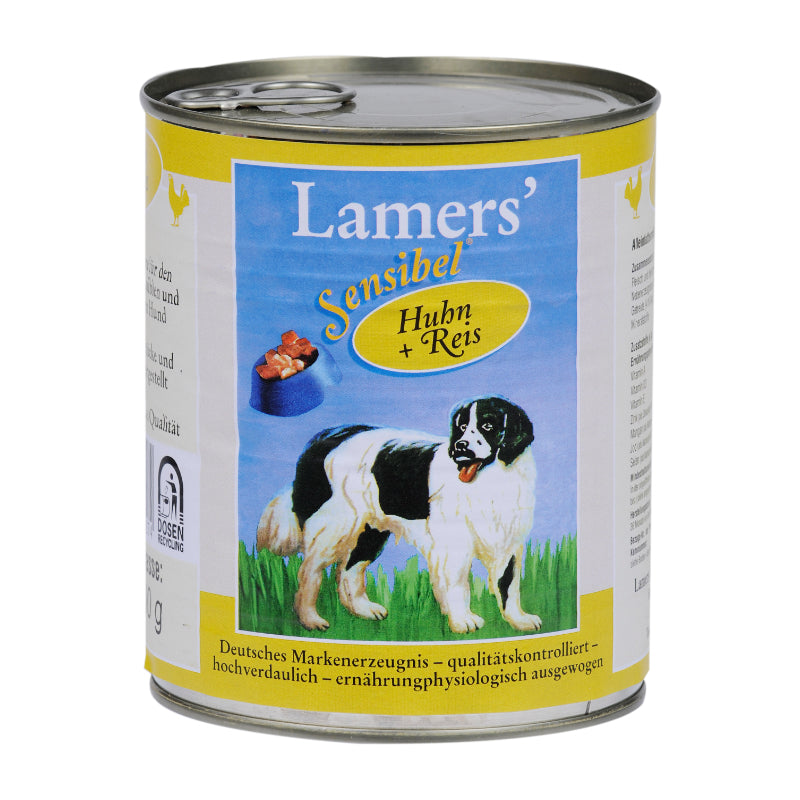 Lamers Sensibel Huhn und Reis Hundenassfutter Dose hochwertiges Alleinfutter