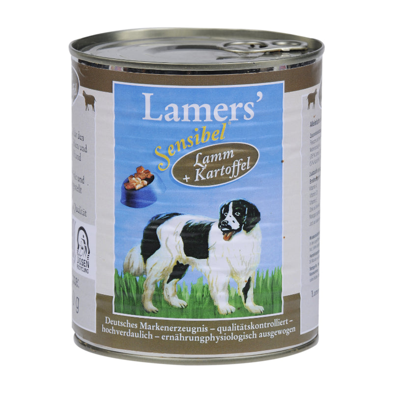 Lamers Sensibel Lamm und Kartoffel Hundenassfutter Dose hochwertiges Alleinfutter