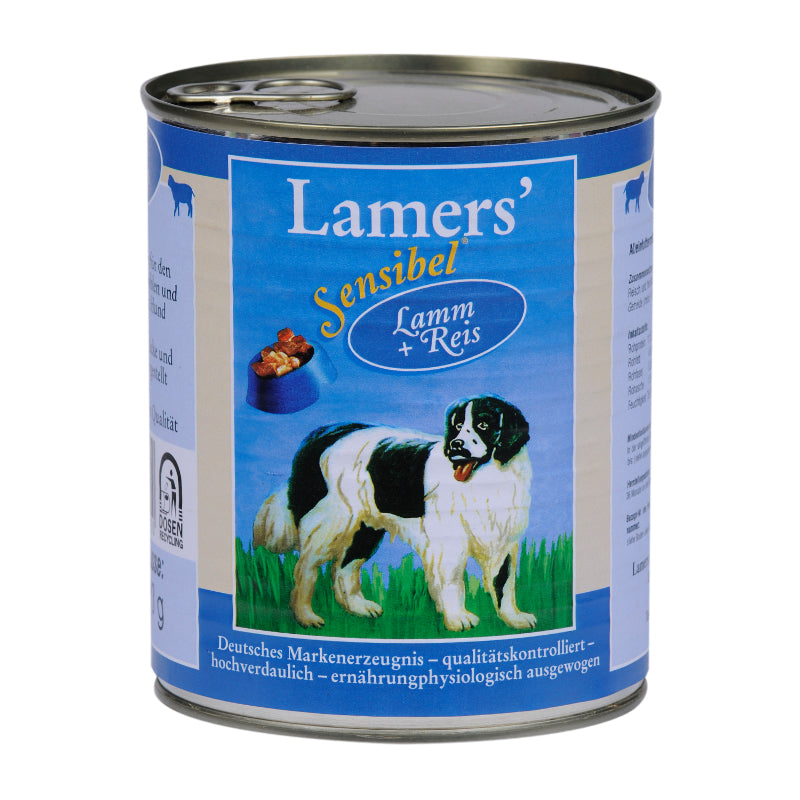 Lamers Sensibel Lamm und Reis Hundenassfutter Dose hochwertiges Alleinfutter
