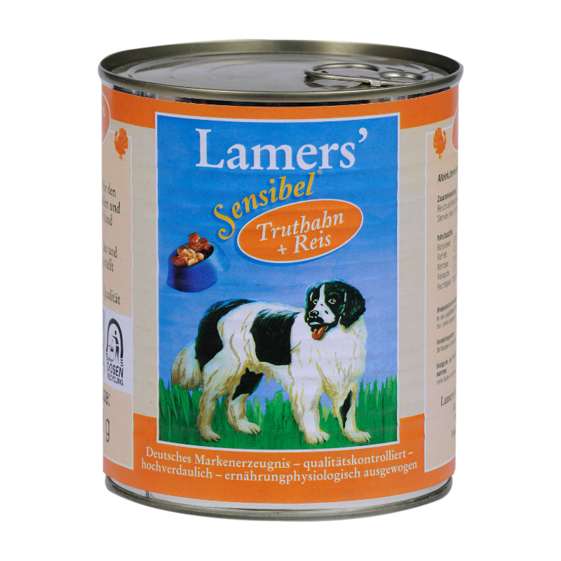 Lamers Sensibel Truthahn und Reis Hundenassfutter Dose hochwertiges Alleinfutter