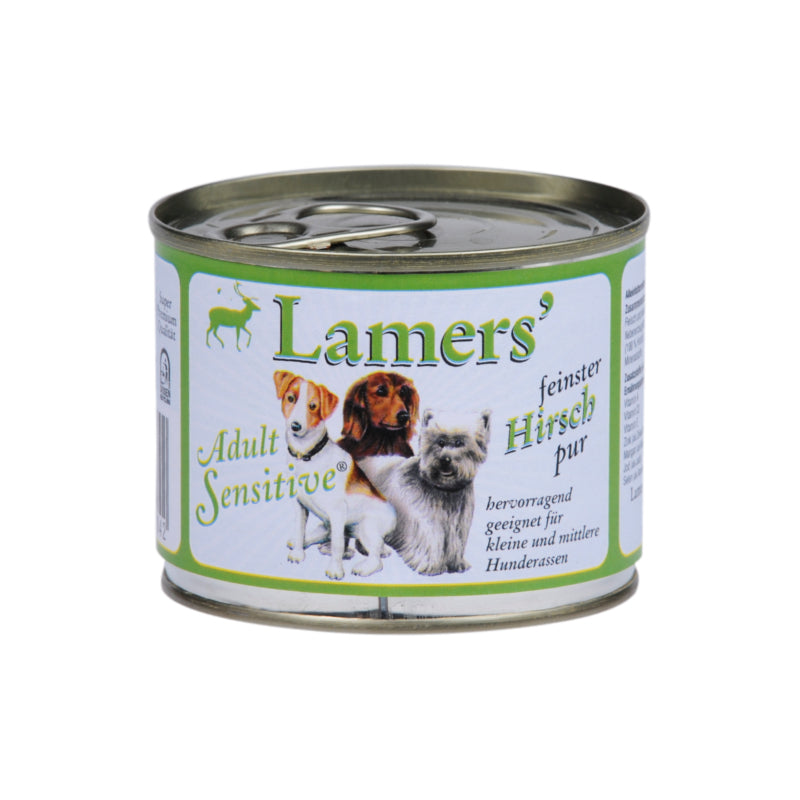 Lamers Sensitive Hirsch pur 200g Hundenassfutter Dose hochwertiges Alleinfutter
