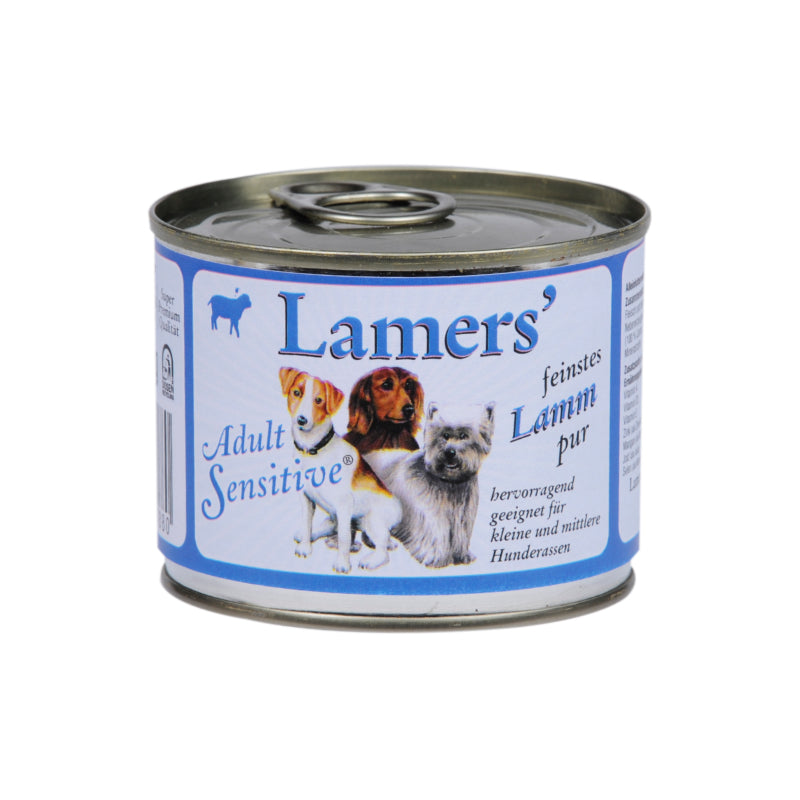Lamers Sensitive Lamm pur 200g Hundenassfutter Dose hochwertiges Alleinfutter
