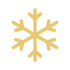 Goldenes Schneeflocken-Symbol