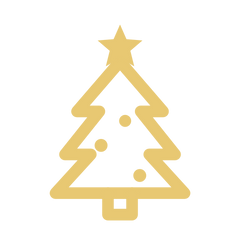 Goldenes Tannenbaum-Symbol
