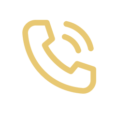 Goldenes Telefon-Symbol für die persönliche Beratung