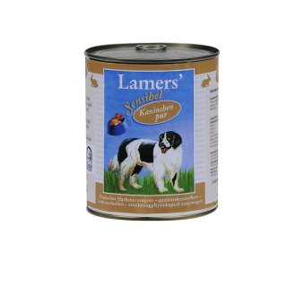 Lamers Sensibel Kaninchen pur 400g Hundedosenfutter