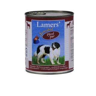 Lamers Sensibel Pferd pur 800g Hundedosenfutter