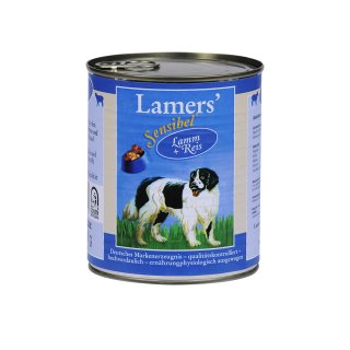 Lamers Sensibel Lamm & Reis Hundedosenfutter 800 g / 6er-Pack