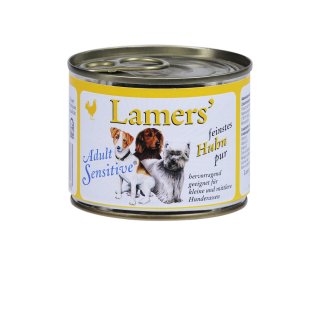 Lamers Sensitive Huhn pur 200g Nassfutter Hunde 200 g / 6er-Pack