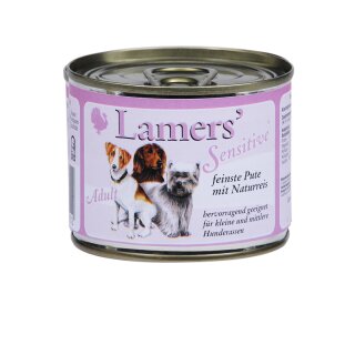 Lamers Sensitive Pute mit Naturreis 200g Nassfutter Hunde 200 g / 6er-Pack