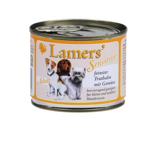 Lamers Sensitive Truthahn mit Gemüse 200g Nassfutter Hunde 200 g / 6er-Pack