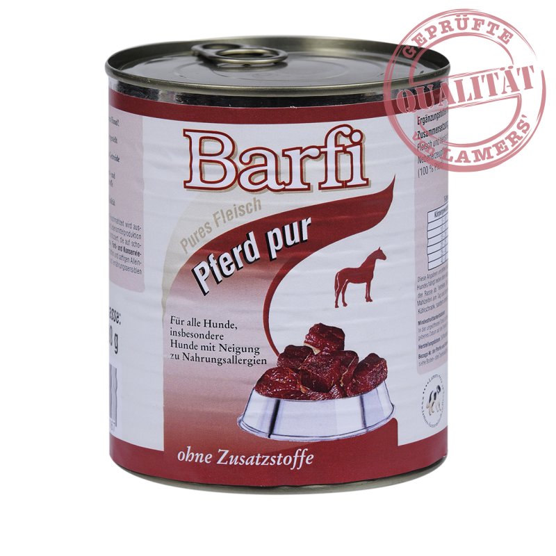 Barfi Pferd Barffleisch in Dosen 400g, 2,69