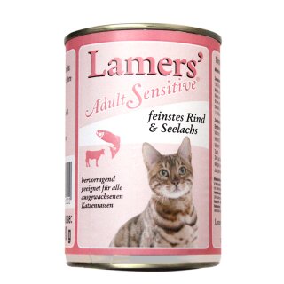 Lamers Adult Sensitive feinstes Rind & Seelachs 200 g / 6er-Pack