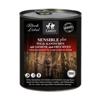 Lamers Black Label Sensible Wild, Kaninchen 400 g / 6er-Pack